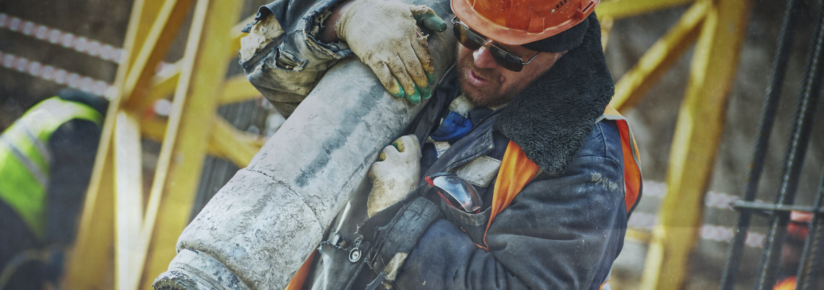 Worker at a new york city construction site