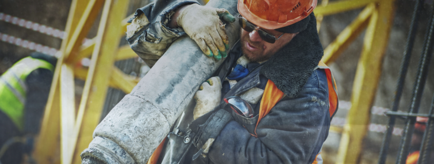 Worker at a new york city construction site